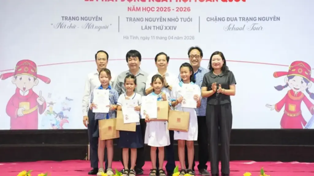 115 'sĩ tử nhí' Hà Tĩnh tranh tài tại Ngày hội Trạng Nguyên